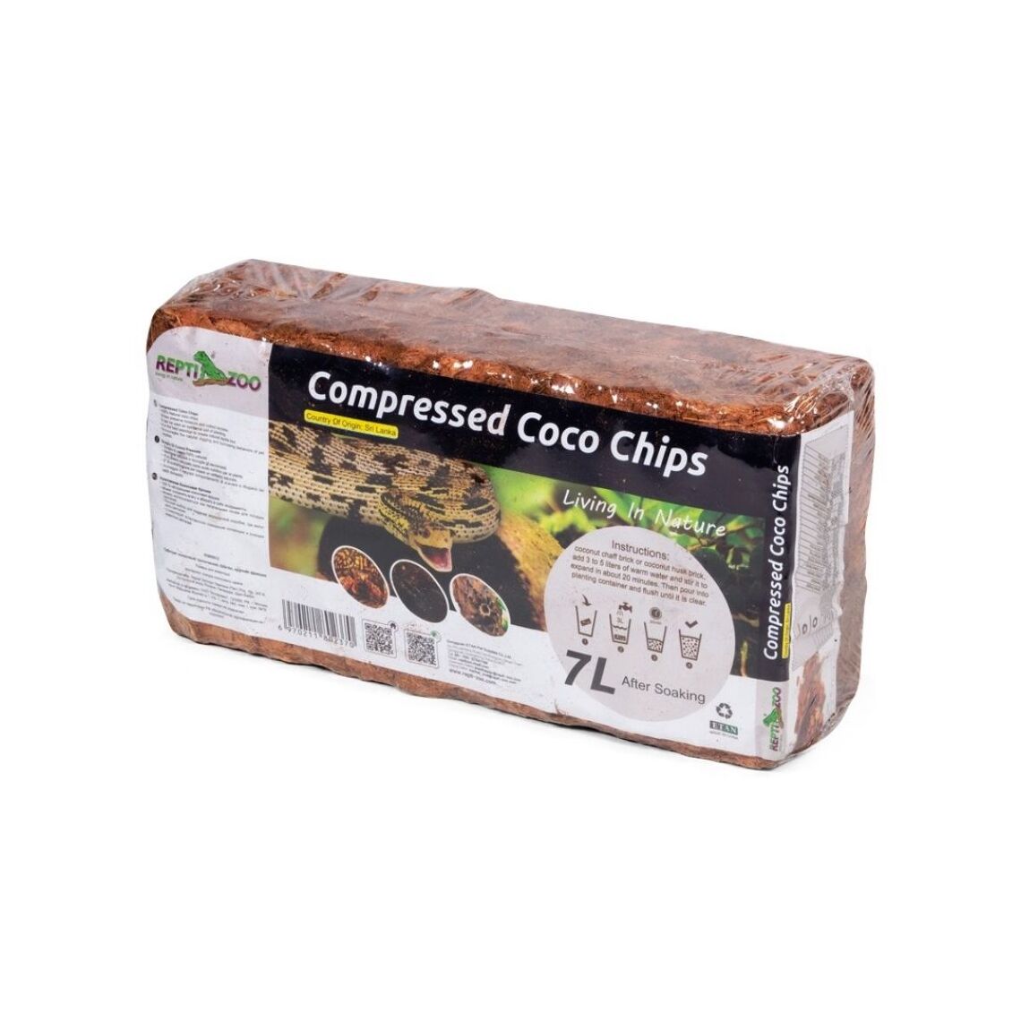 Repti-Zoo Кокосовый субстрат, крупная фракция 620 гр.