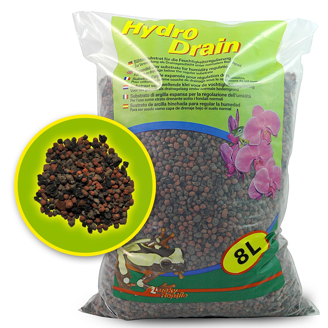 LUCKY REPTILE Субстрат для террариумов "Hydro Drain", коричневый, 8л